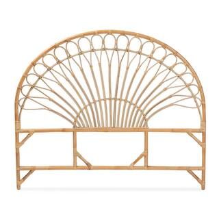 bali & pari Devereaux Brown Natural Rattan Queen Headboard 210-12725-HD - The Home Depot | The Home Depot