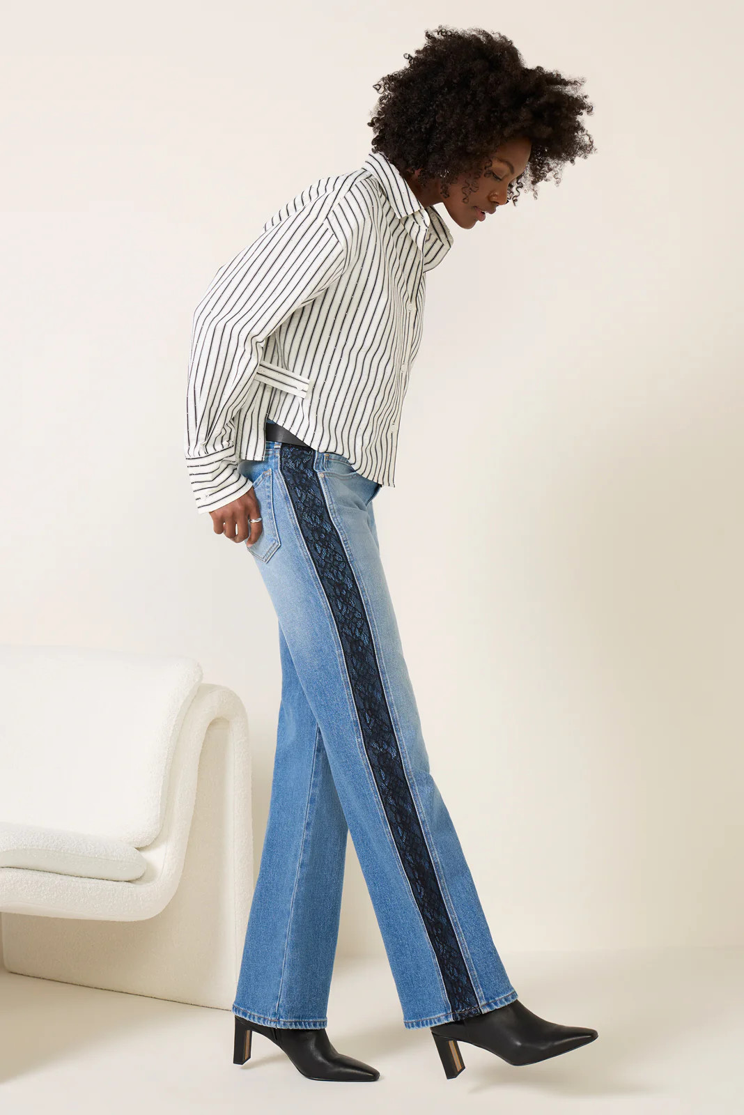 Ever Straight w Lace Inset Jean | Evereve