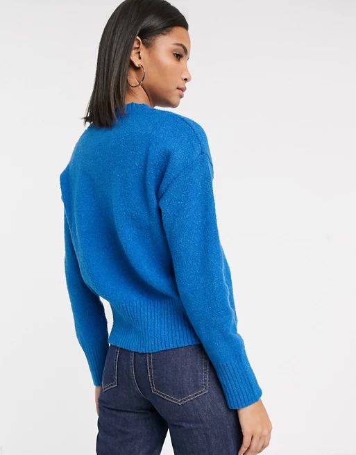 Mango loose fit sweater in blue | ASOS US