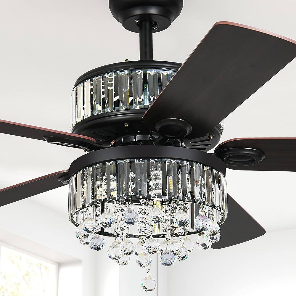 YITAHOME Chandelier Ceiling Fan with Remote, 52 Inch Fandelier Fan Light, Indoor Fan Ceiling with... | Amazon (US)