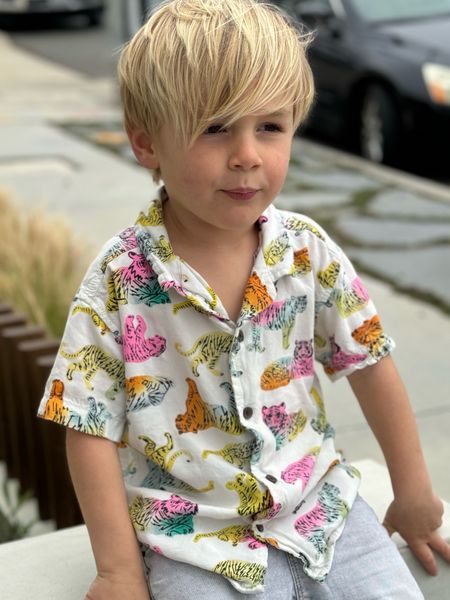 Can’t get enough of the rainbow tigers button down for toddler boys.

#toddlerboys #boysoutfits #boys #springoutfits #targetstyle

#LTKSeasonal #LTKKids #LTKFindsUnder50