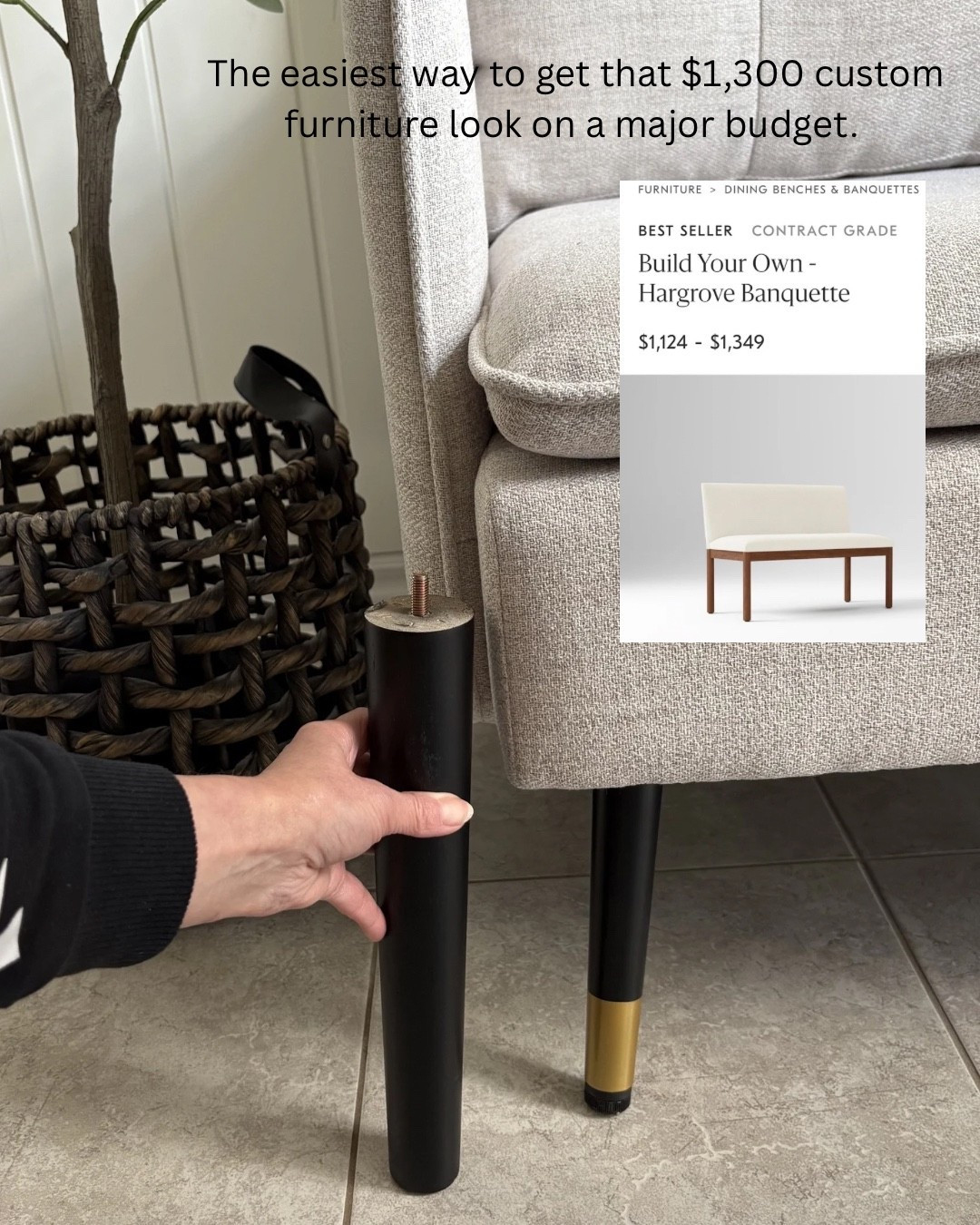 These sleek furniture legs are the ultimate design hack to bring that high-end, bespoke feel to any basic sofa or banquette.

#decorinspo #decoración #homedecorgoals #stunninghomes #neutraldecor #howto #howtostyle #homestyle #homestyling #musthave #homefinds #homedecor #homedecorideas #cozyhome #cozycorne #naturalhome #neutral #entertainingathome #kitchendecor #amazonfinds #amazoncanada #kitchennook #kitchenbench

#LTKcanada #LTKsale #LTKhome