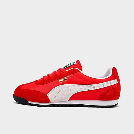 Women's Puma Arizona Nylon Casual Shoes in For All Time Red/Puma White/Puma Gold Size: 6.0 | Finish Line (US)