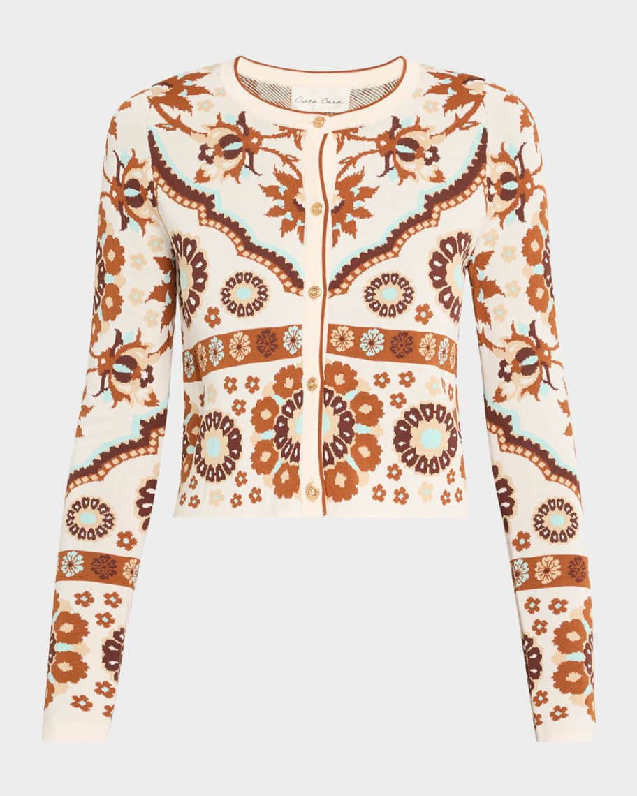 Cara Cara Ila Printed Knit Cardigan | Neiman Marcus