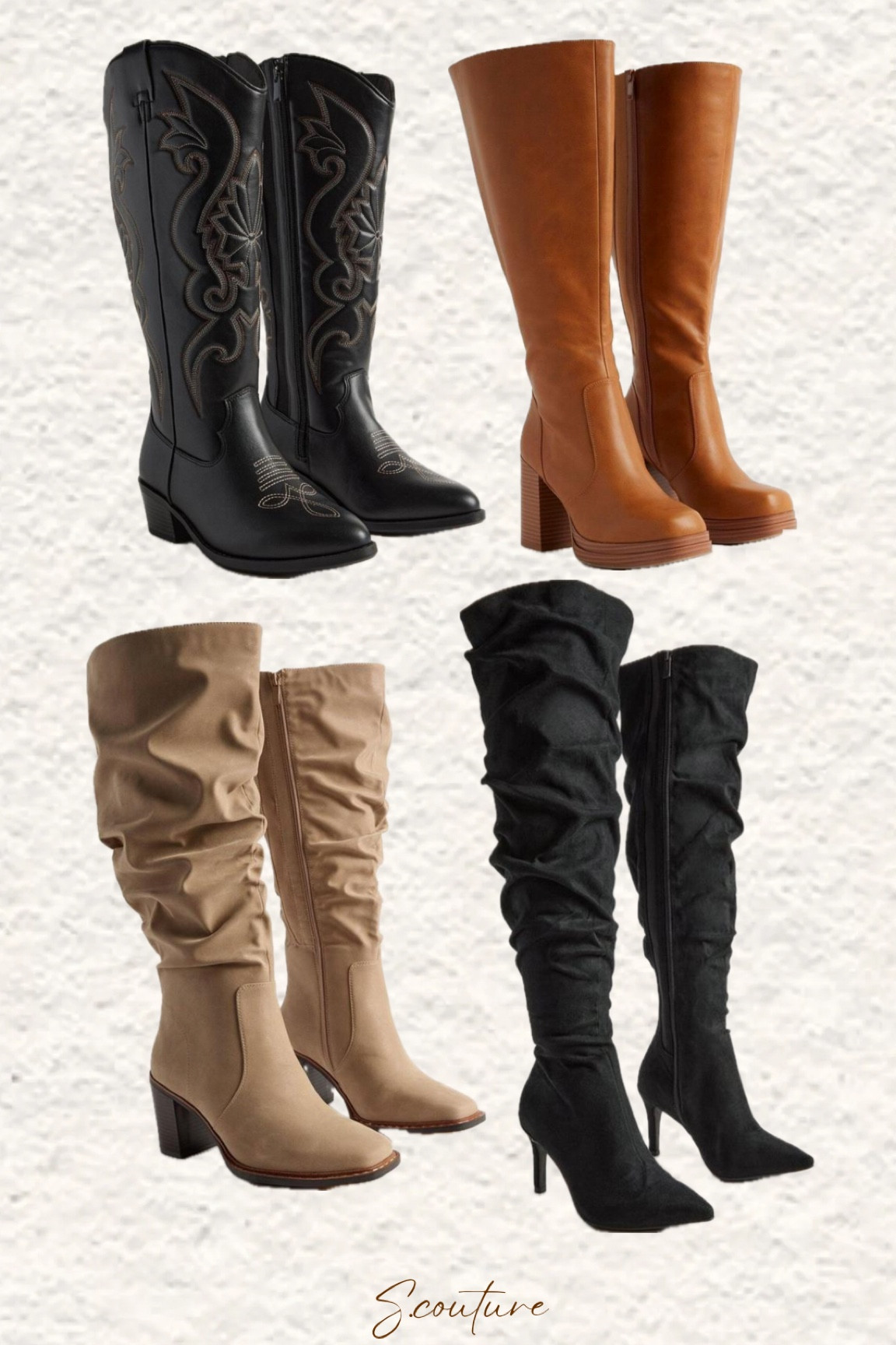 All come in extra wide calf sizing!!! My calfs are 18.5 for reference and I wear a 7WW. Originally a size 8.5

#LTKStyleTip #LTKShoeCrush #LTKPlusSize