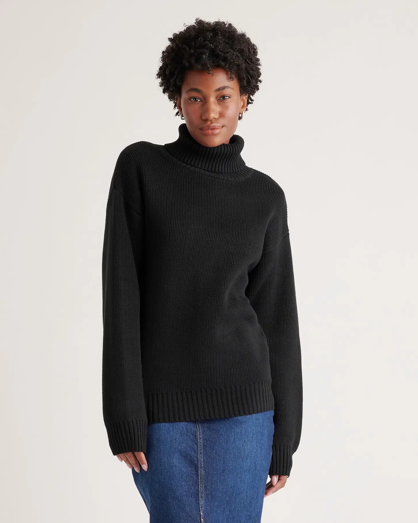 100% Organic Cotton Turtleneck Sweater | Quince