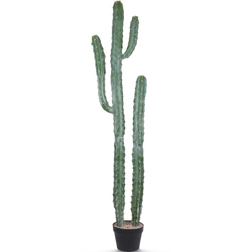 Yuwinron Artificial Cactus Potted Plant 59 Inch Faux Desert Cacti Fake Big Cactus Plant for Home Garden Office Indoor Outdoor Decoration | Amazon (US)