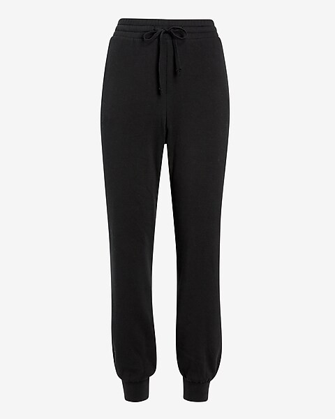 High Waisted Fleece Joggers | Express