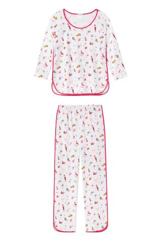 Pima Long-Long Set in Ornaments | LAKE Pajamas