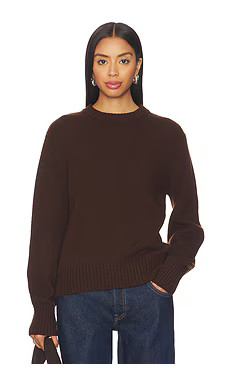 ALIGNE Dion Crew Neck Jumper in Chocolate from Revolve.com | Revolve Clothing (Global)