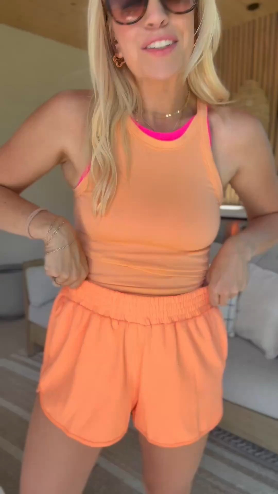 $10 shorts I’m wearing over and over! And their are a bunch of matching tops too!