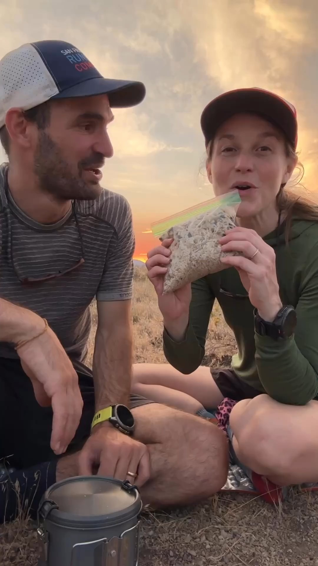 This is why we usually label our meals 😅. Seems like we made this in a hurry with whatever random ingredients we had on hand. We know it’s been in our packs on the following trips: Tahoe Rim Trail, Crater Lake, Red Rocks, Sequoia National Park, Lava Beds National Monument (this trip), and probably more!

#dehydrated #mysteryfood #mealprep #backpacking
