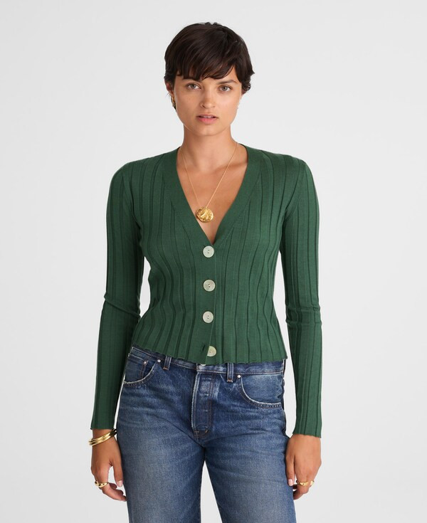 Ribbed V-Neck Cardigan | Madewell