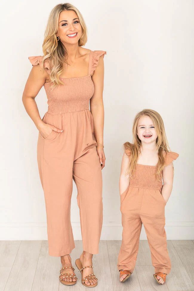 Perfectly Poised Terracotta Jumpsuit | Pink Lily