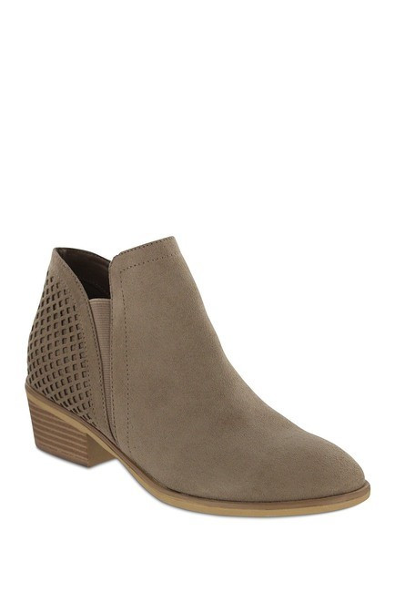 MIAThea Lasercut Stacked Block Heel Bootie | Nordstrom Rack