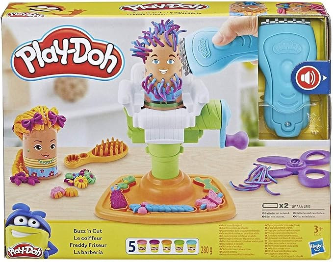Play-Doh Buzz 'n Cut Fuzzy Pumper Barber Shop Toy | Amazon (US)
