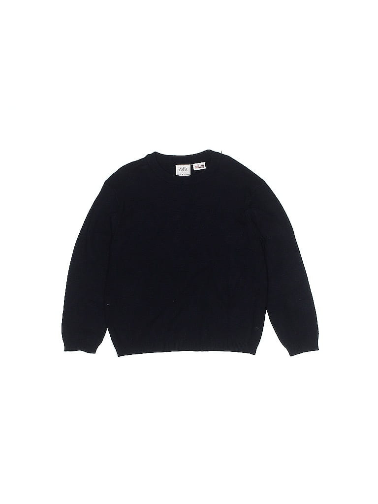 Zara Baby Pullover Sweater: Black Solid Tops - Size 4 | ThredUp