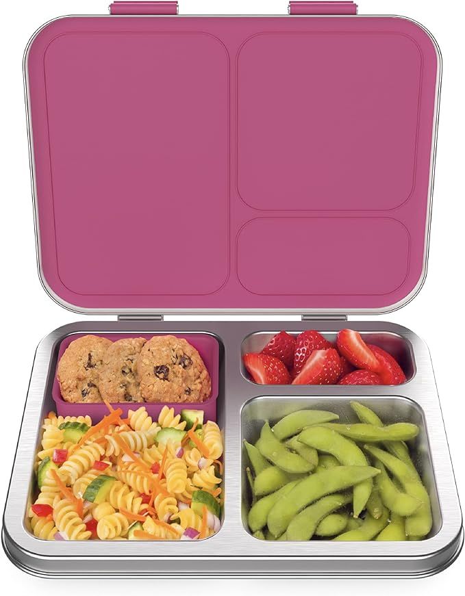 Bentgo® Kids Stainless Steel Leak-Resistant Lunch Box - Bento-Style Redesigned in 2022 w/Upgrade... | Amazon (US)