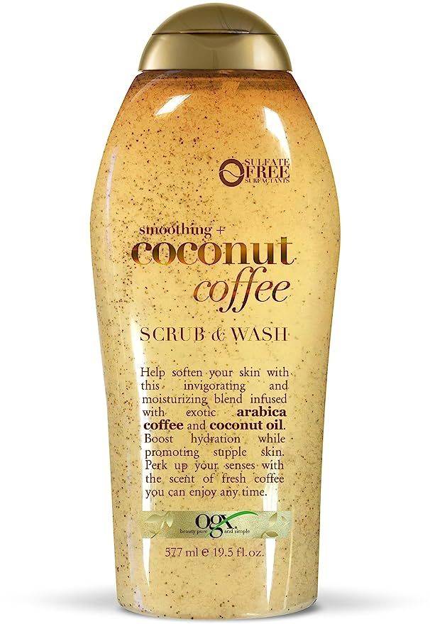 OGX Coffee Scrub and Wash, Coconut 19.5 Fl Oz | Amazon (US)