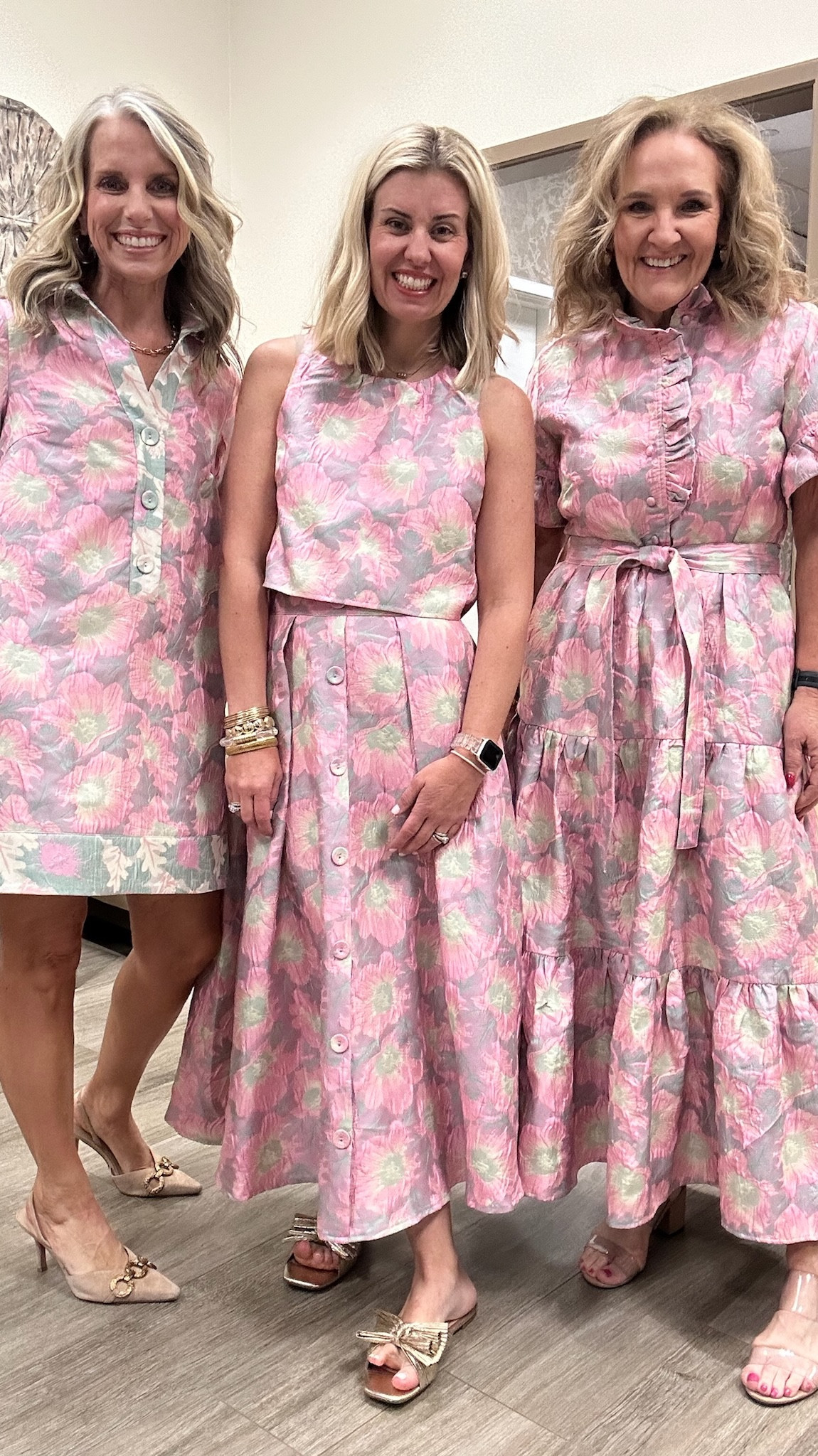 These are all SO GOOD!!! How do we ever choose?! 
I’m wearing XS and Catherine. Nanette is in medium 
Wedding guest, MOB shower/luncheon dress. Mother’s Day, Easter 
Mine would be adorable with gold sneakers for daily wear 

#LTKOver40 #LTKWedding #LTKStyleTip