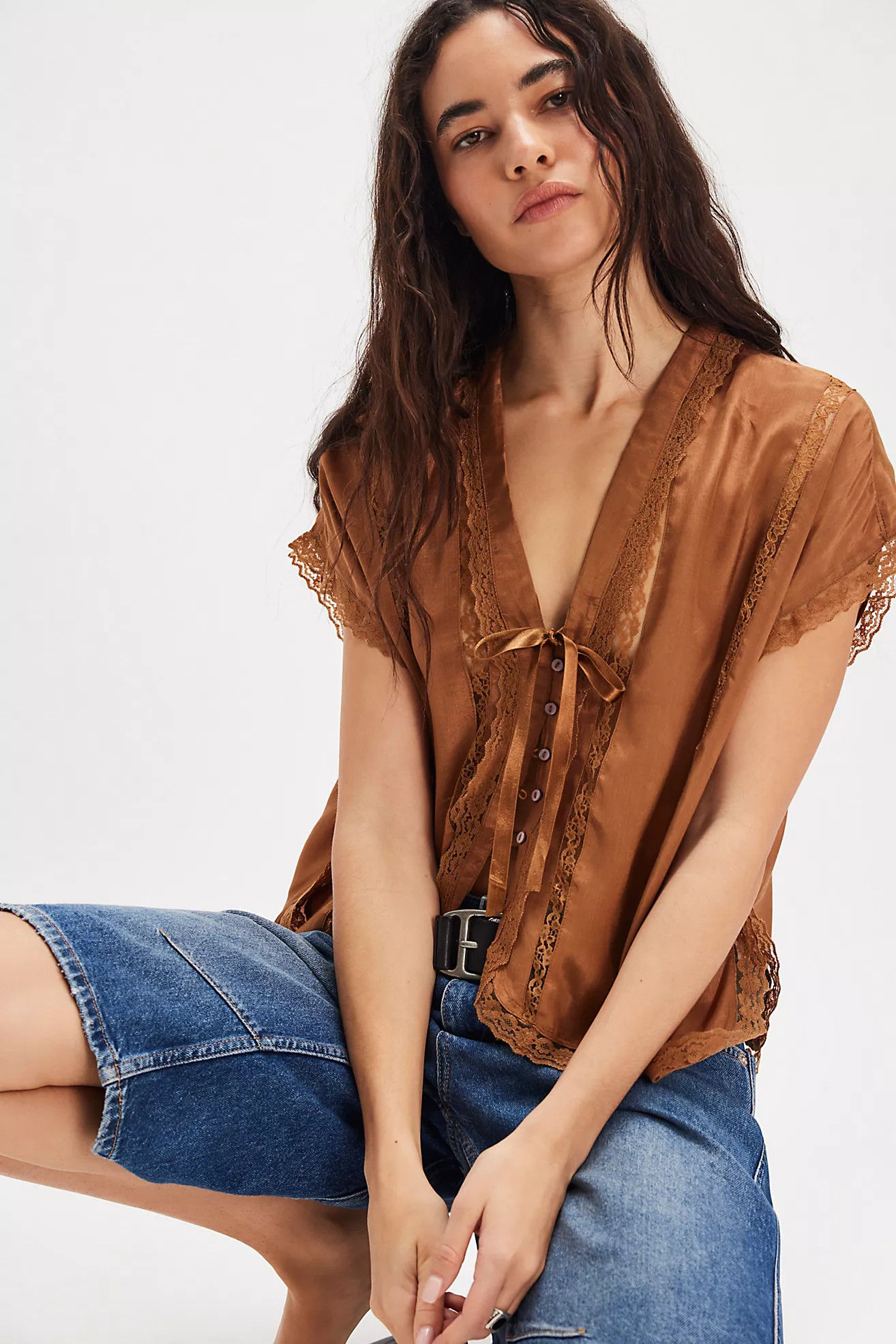 Marigold Shine Lace Top | Free People (Global - UK&FR Excluded)