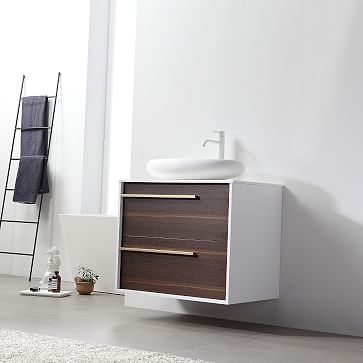 Glasgow Floating Single Bathroom Vanity (30") | West Elm (US)