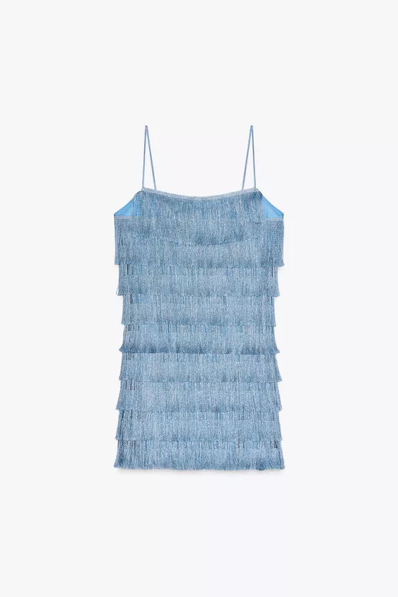 FRINGED SHORT DRESS | Zara US