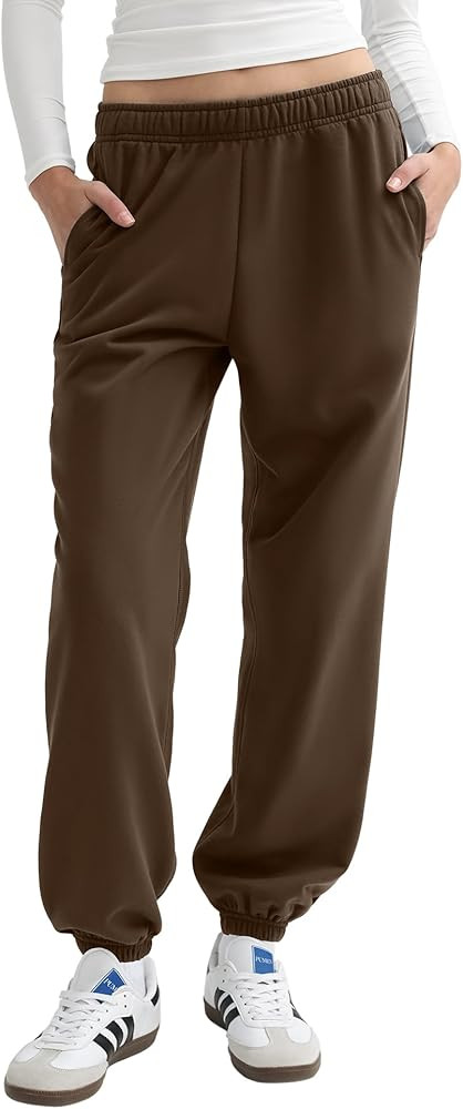 PUMIEY Women's Sweatpants High Waisted Baggy Sweat Pants Workout Casual Joggers Pants Airy Collec... | Amazon (US)