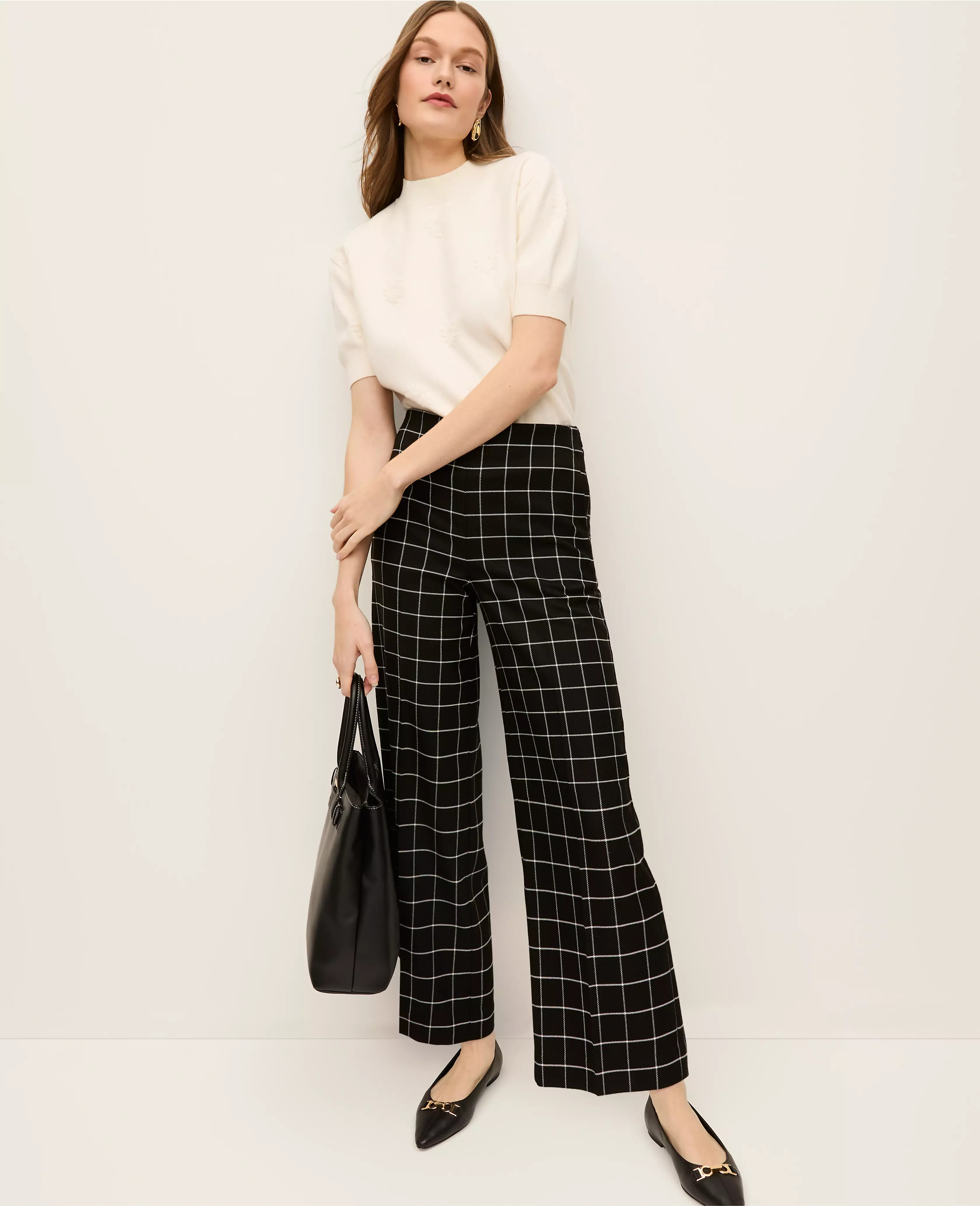 The Grace Pant in Windowpane | Ann Taylor