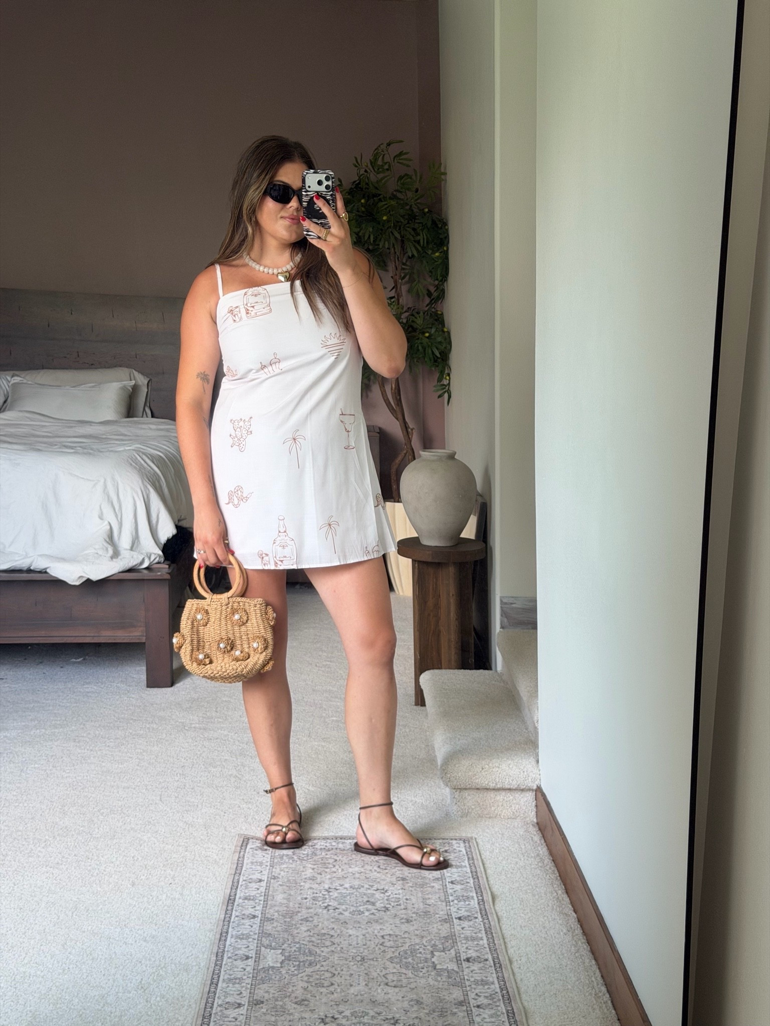 Amazon summer dress that looks like Abercrombie! If you are a bigger chested size up, it’s snug at the top!

Midsize, size 12, size 14, mom style, curvy outfit, thick tummy approved, vacation, resort, trip, beach, summer 2026
