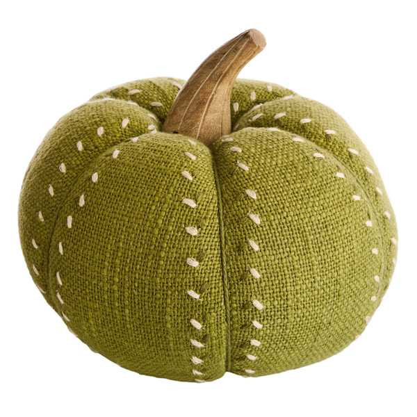 Green Fabric Pumpkin, 8" | At Home