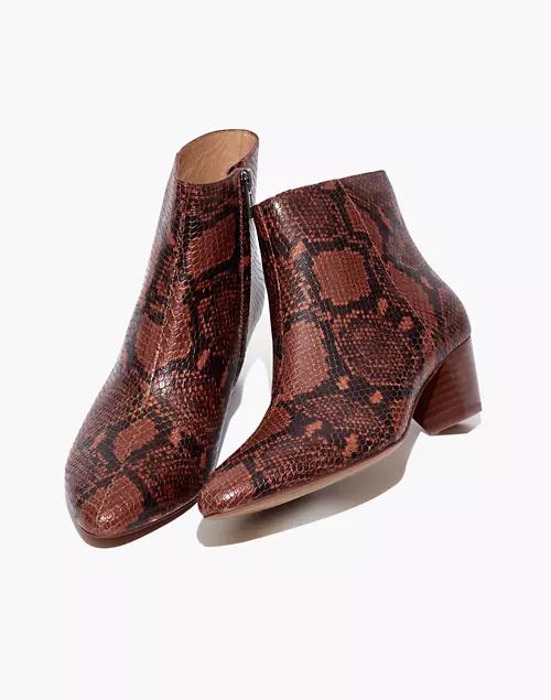 The Bea Boot in Snake Embossed Leather | Madewell