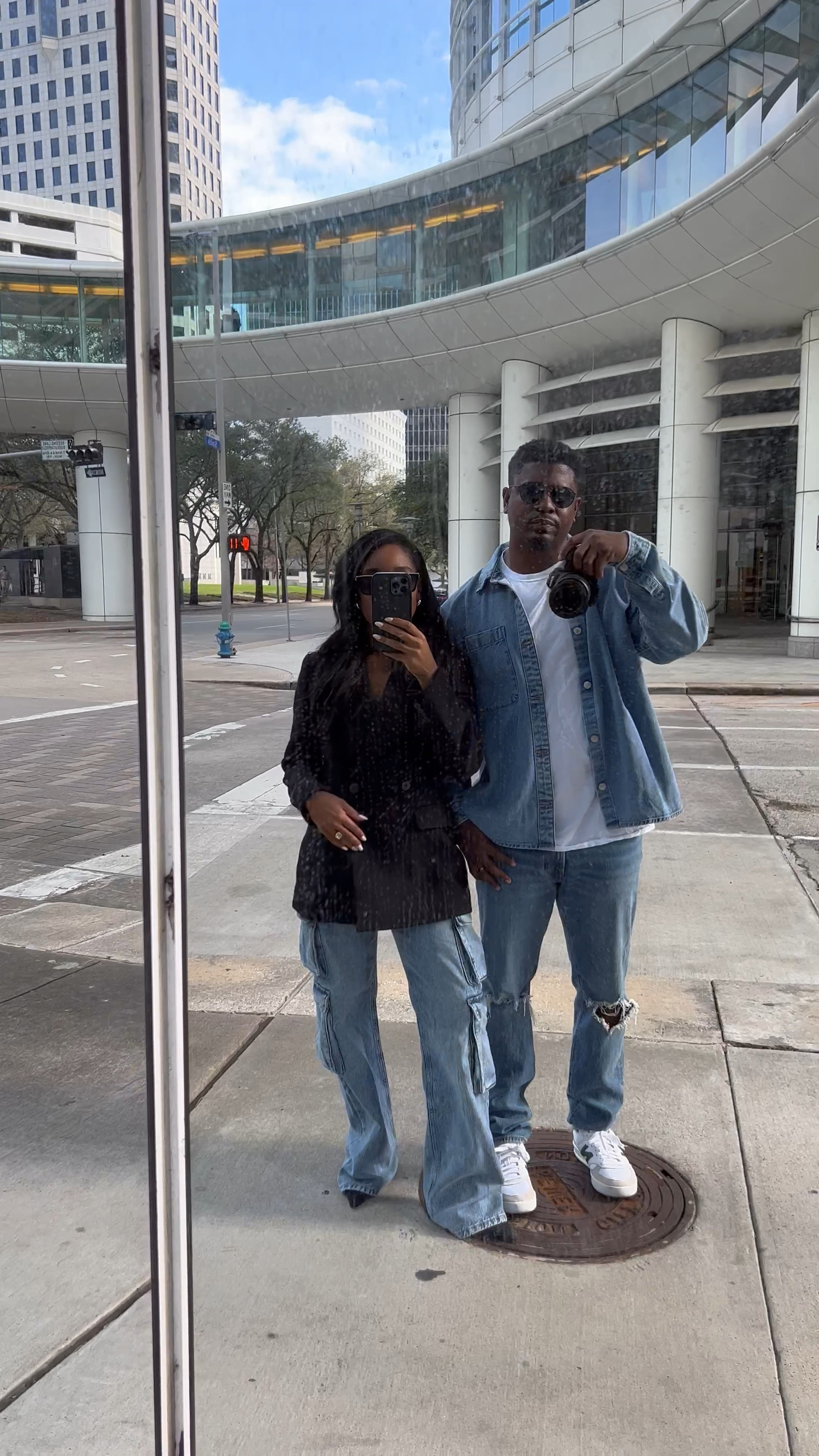 Blue Jean denim jacket, white tee shirt, new balance sneakers 

#LTKunder100 #LTKshoecrush #LTKmens