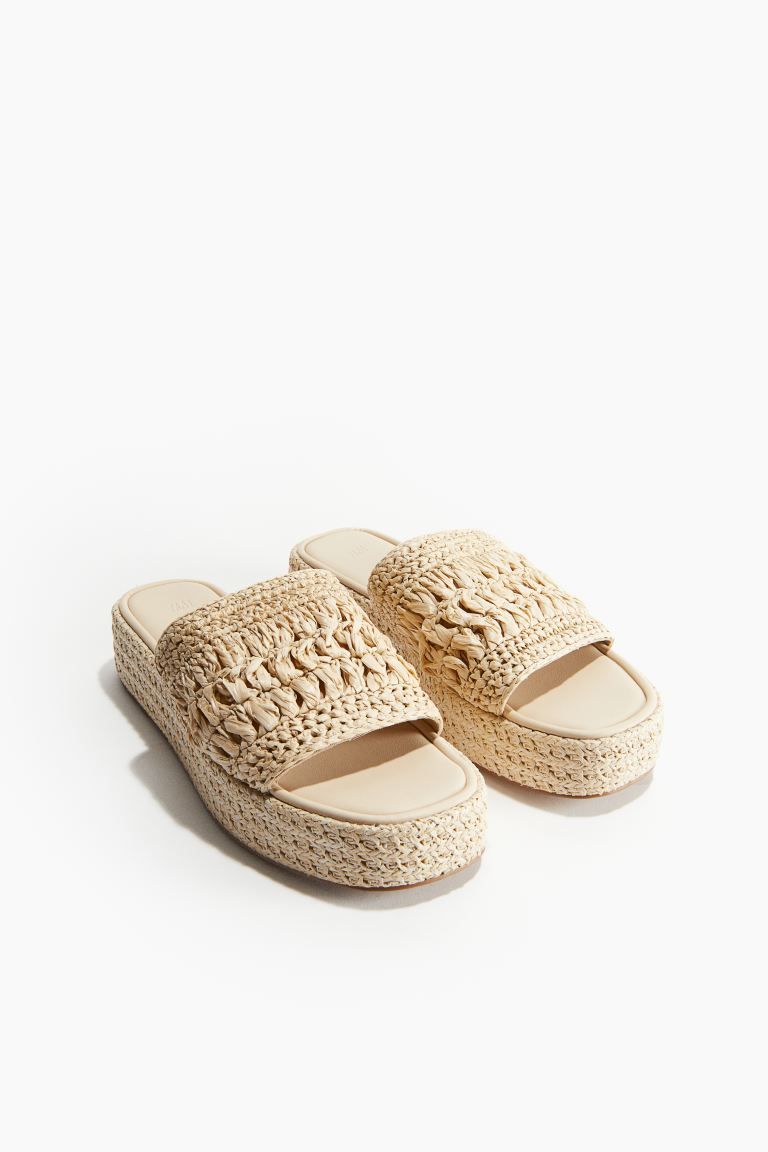 Platform Sandals - Light beige - Ladies | H&M US | H&M (US + CA)