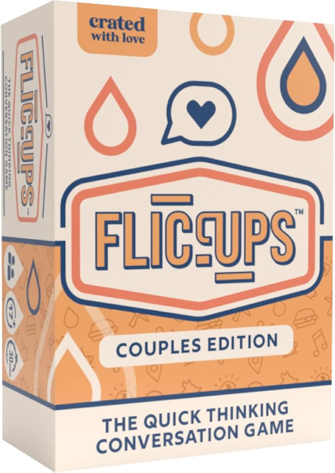 CratedWithLove Couples Conversation Starters Card Game - Fliccups, Fun Date Night Topics Game for... | Amazon (US)