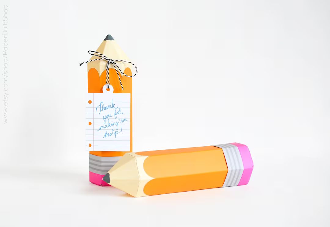Pencil Gift Card Holder, Back to School, Teacher Appreciation Gift Box, School Party Supply, Make... | Etsy (US)