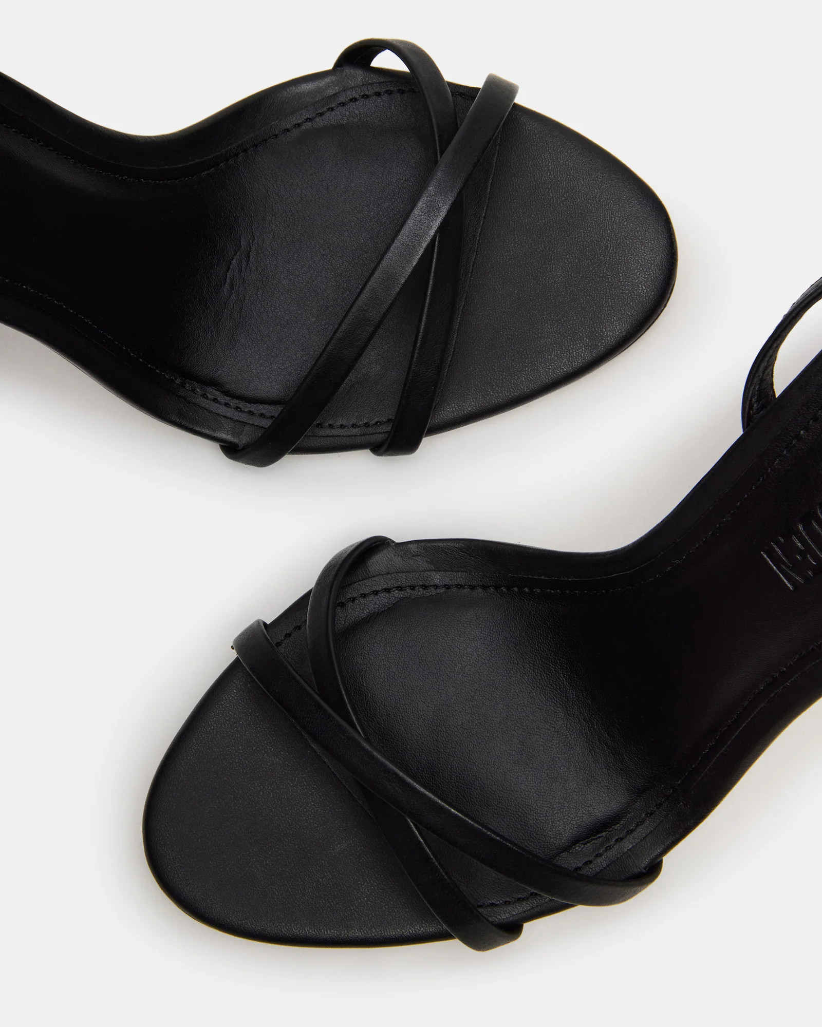 JYPSEY Black Leather Strappy Stiletto Women's Heel | Steve Madden (US)
