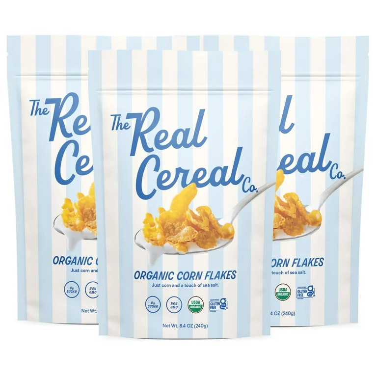 The Real Cereal Company, MMF7&nbsp;Organic Corn Flakes Cereal 3-Pack, Zero Sugar, Gluten-free, No... | Walmart (US)