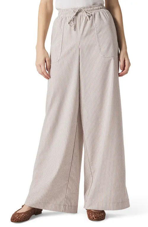 Splendid x @cellajaneblog Poplin Pants in Wood/White at Nordstrom, Size Large | Nordstrom