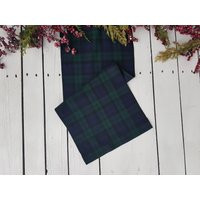 Blackwatch Tartan Table Runner - Plaid, Tartan, Check, Black, Green, Navy | Etsy (US)