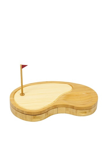 TOSCANA - a Picnic Time brand Sand Trap Cheese Board and Tool Set, Charcuterie Board Set, Wood Cutting Board with Cheese Knives, (Bamboo), Brown | Amazon (US)