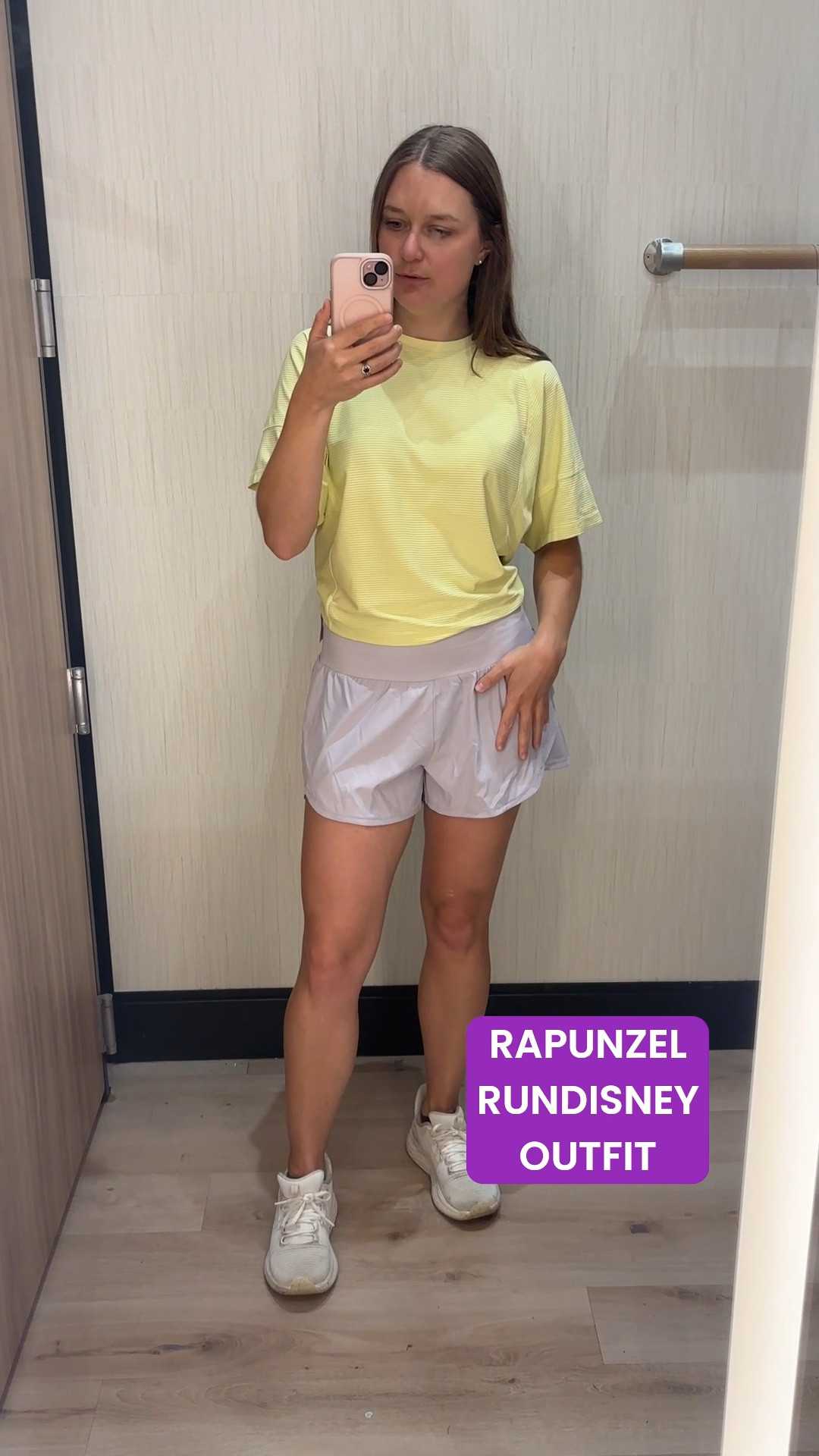 Rapunzel runDisney Running Outfit Idea! We are running the runDisney Princess Half marathon race and searching for outfit ideas! This is an easy and comfortable Tangled Princess inspired outfit idea. The outfit features a yellow oversized shirt and shorts from Calia  

#LTKActive #LTKStyleTip #LTKTravel