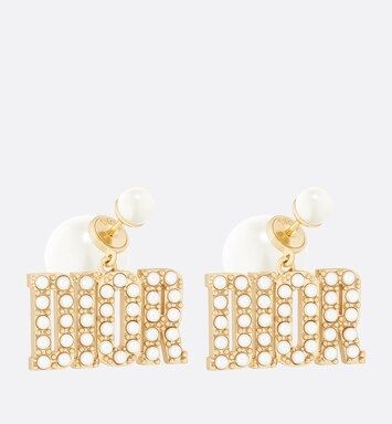 Dior Tribales Earrings Gold-Finish Metal and White Resin Pearls | DIOR | Dior Beauty (US)