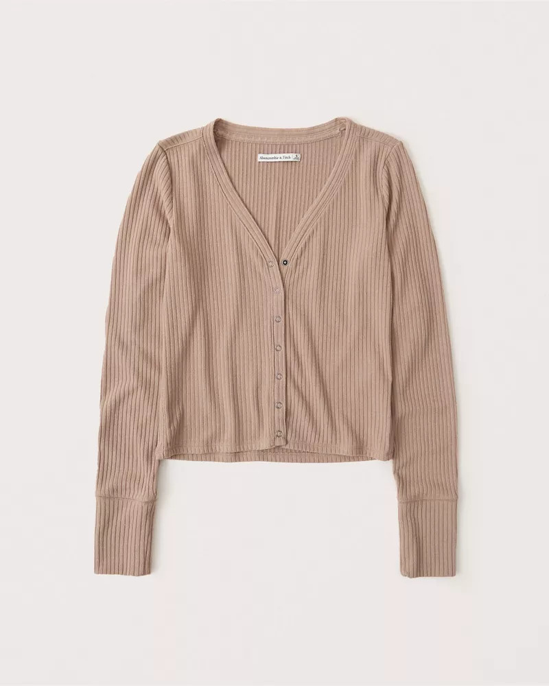 Long-Sleeve Ribbed Sweater Top | Abercrombie & Fitch (US)