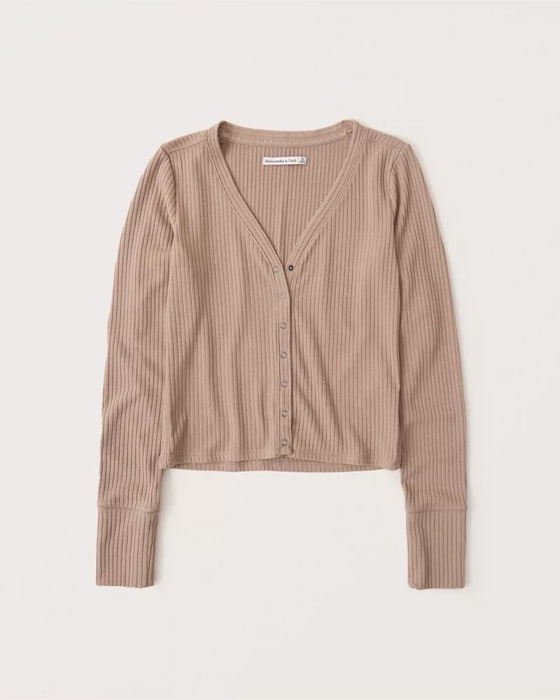 Long-Sleeve Ribbed Sweater Top | Abercrombie & Fitch (US)