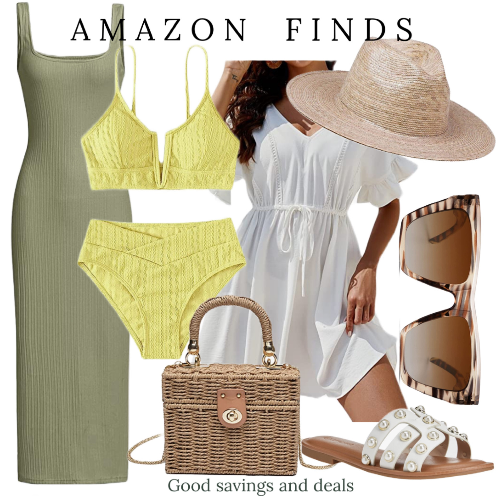 Beach vibes, resort wear, pencil dress, summer outfit, sandals, new arrivals, sunglasses, summer hat, bikini, women’s fashion.

#LTKswim #LTKstyletip #LTKFind