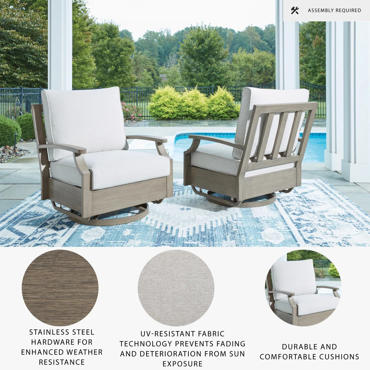 Springbrook Outdoor Swivel Glider Chair With Cushion | Wayfair North America