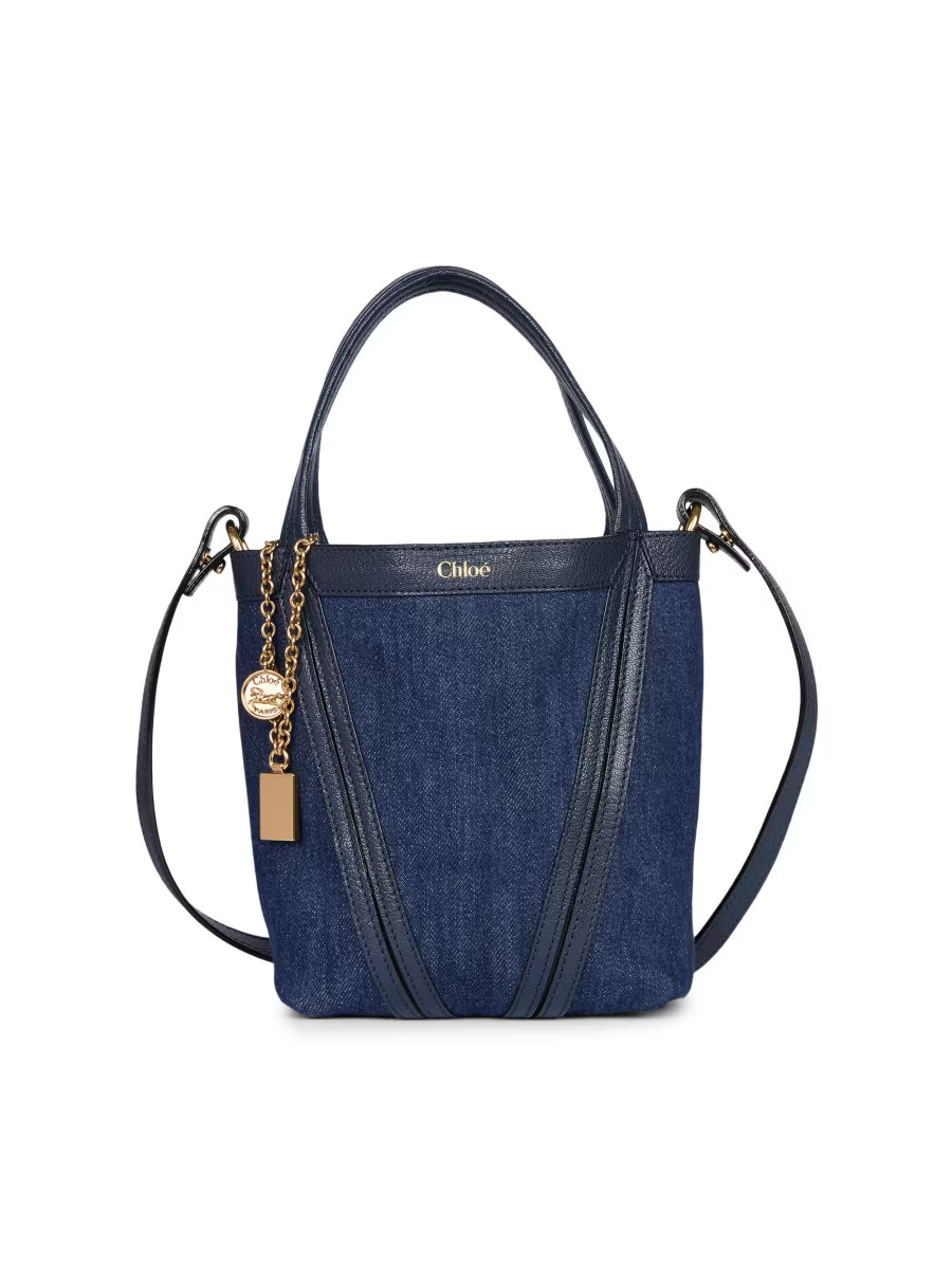 Women's Small Spin Denim Tote Bag - Submarine Blue | Saks Fifth Avenue