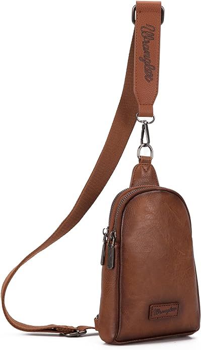 Wrangler Crossbody Sling Bags for Women Cross Body Purse with Detachable Strap | Amazon (US)
