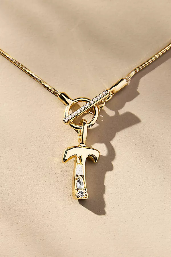 Toggle Bubble Letter Monogram Necklace | Anthropologie (US)